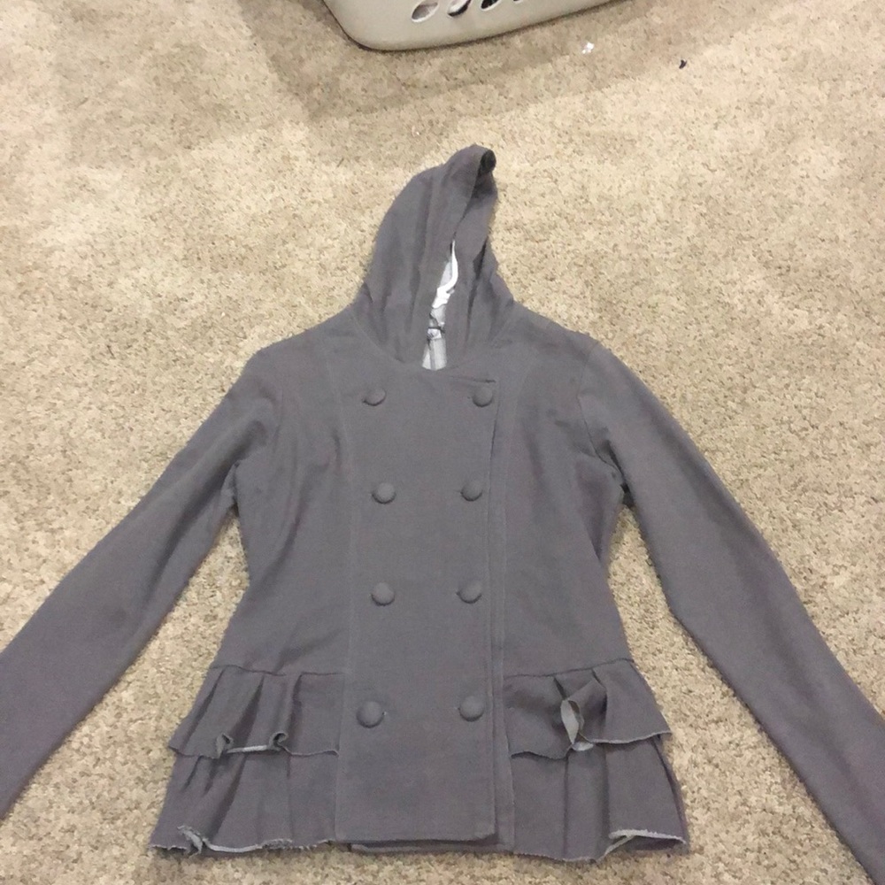 Grey button up jacket